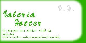 valeria hotter business card